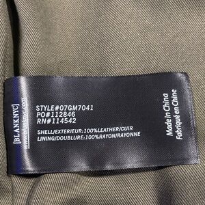 Blank NYC Men's Leather Jacket - Olive